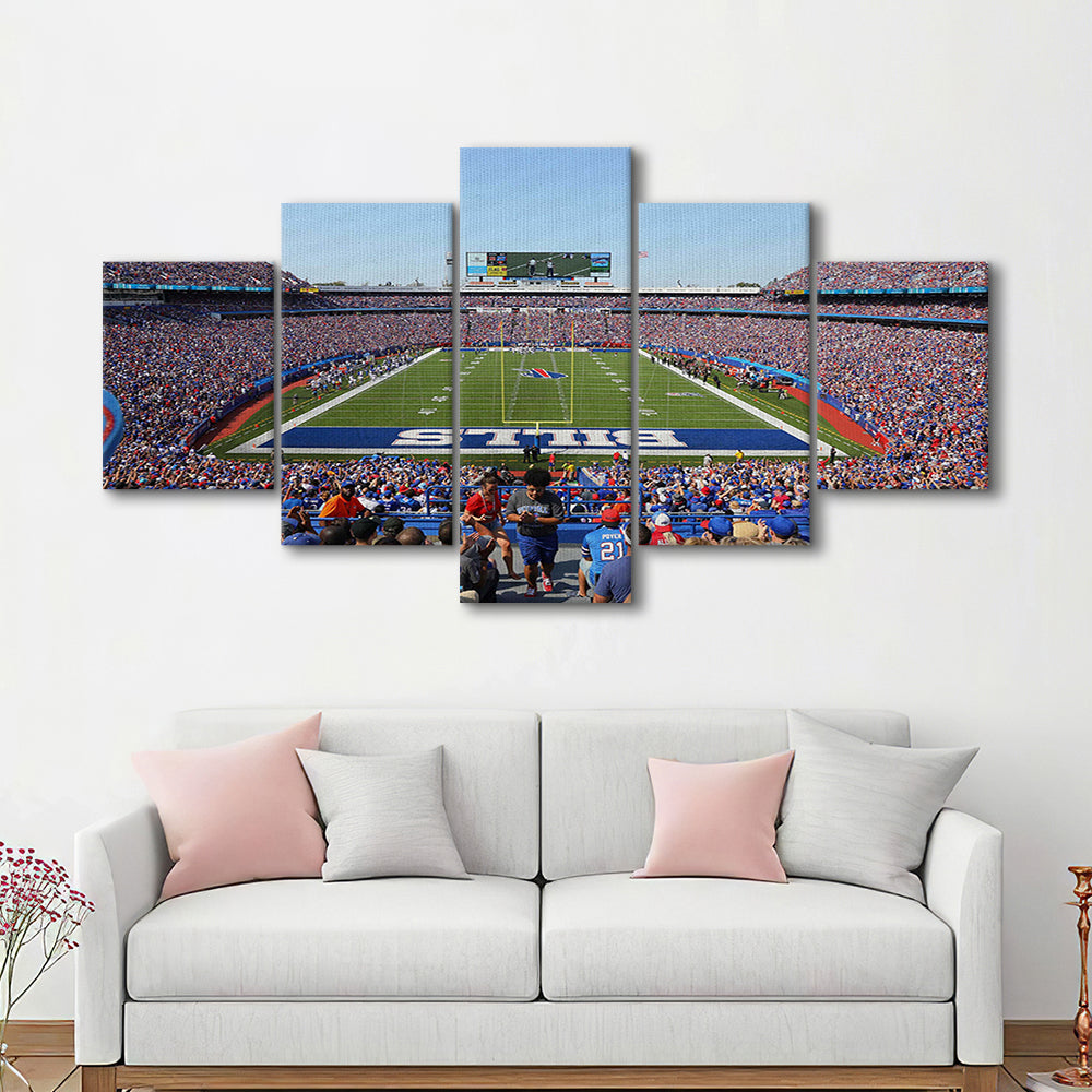 Bills Stadium in New York, Stadium Canvas, Sport Art, Gift for him, 5 Panel, Large Canvas, Canvas Print Wall Art