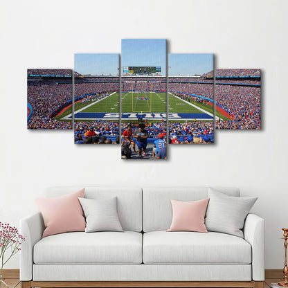 Bills Stadium in New York, Stadium Canvas, Sport Art, Gift for him, 5 Panel, Large Canvas, Canvas Print Wall Art