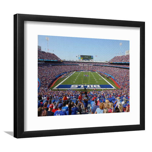 Bills Stadium in New York, Stadium Canvas, Sport Art, Gift for him, White Border Framed Art Print Wall Decor