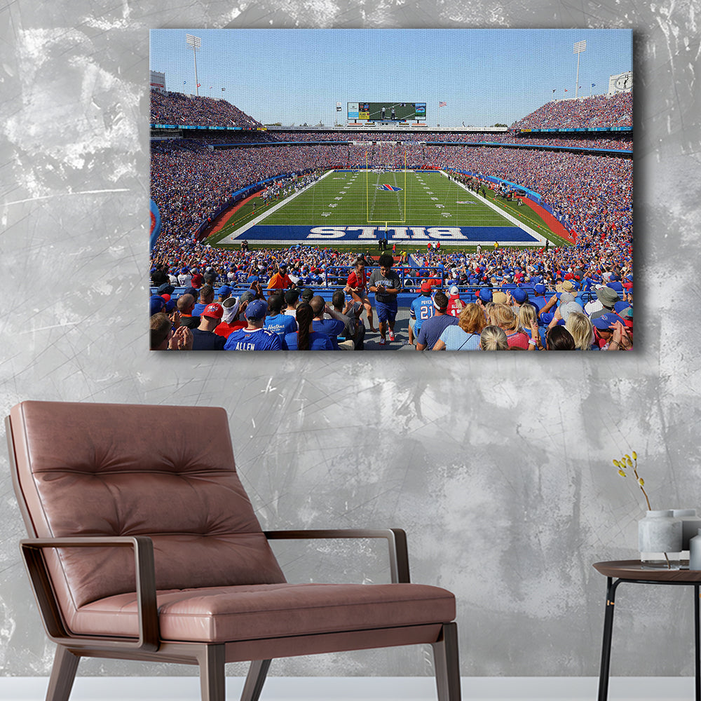 Bills Stadium in New York, Stadium Canvas, Sport Art, Gift for him, Man Cave Decor, Art Print, Canvas Print Wall Art