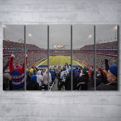 Bills Stadium in Orchard, Stadium Canvas, Sport Art, 5 Panel B, Extra Large Canvas, Canvas Print Wall Art