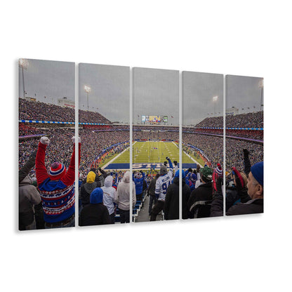 Bills Stadium in Orchard, Stadium Canvas, Sport Art, 5 Panel B, Extra Large Canvas, Canvas Print Wall Art