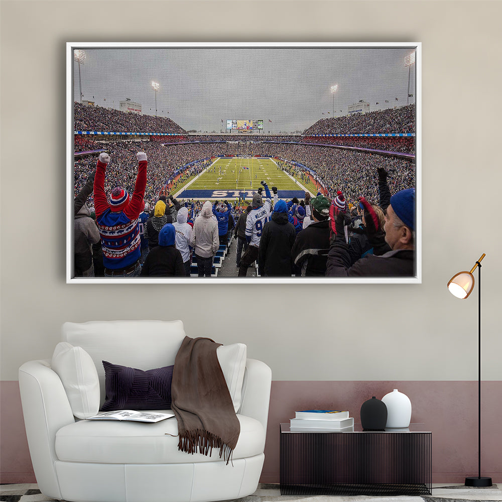 Bills Stadium in Orchard, Stadium Canvas, Sport Art, Framed Canvas Print Wall Art, Floating Frame