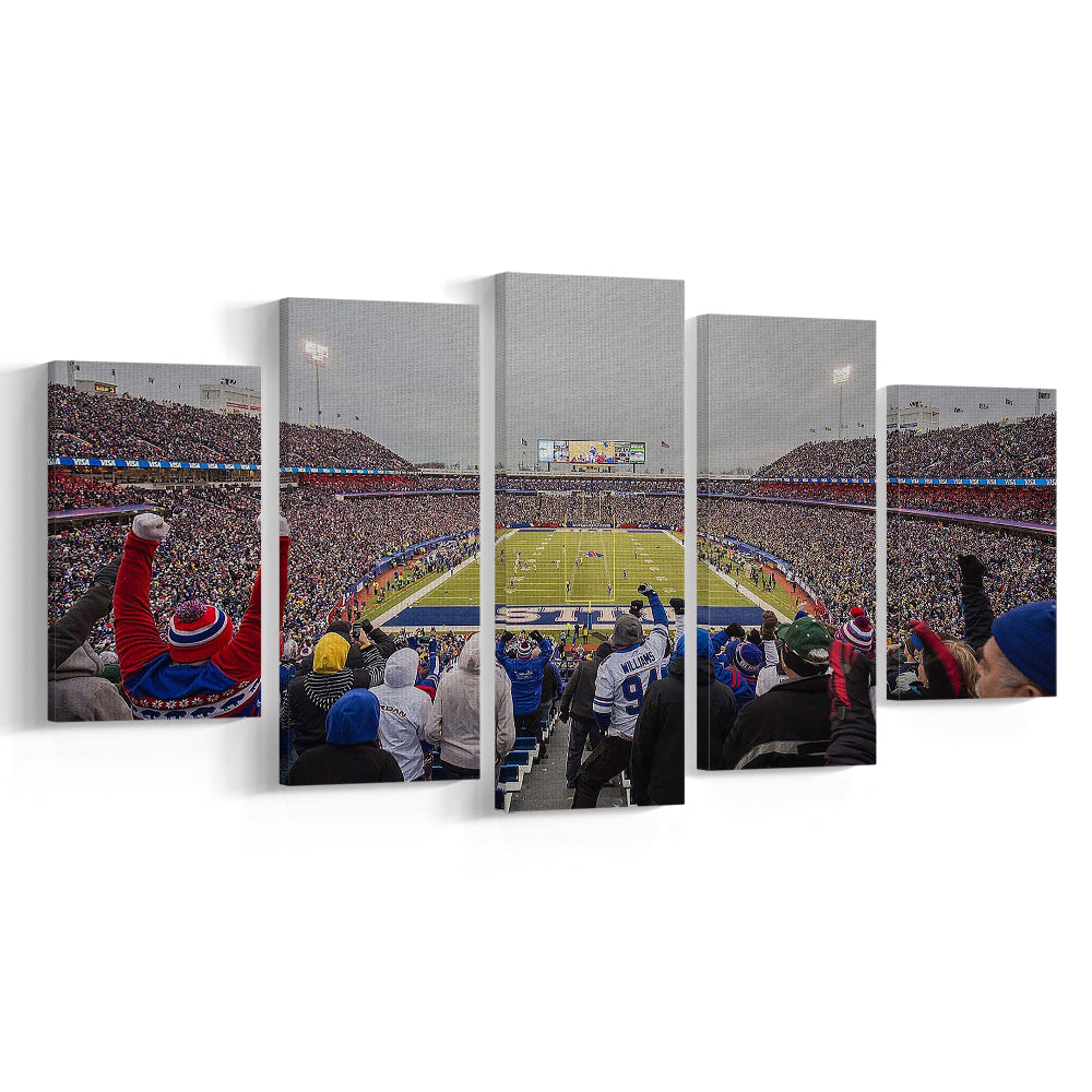 Bills Stadium in Orchard, Stadium Canvas, Sport Art, Gift for him, 5 Panel, Large Canvas, Canvas Print Wall Art