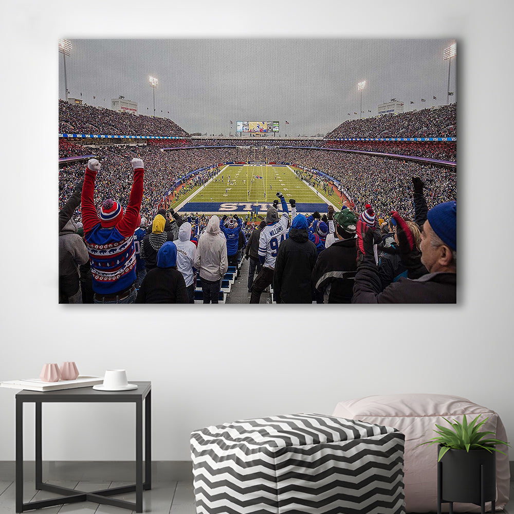 Bills Stadium in Orchard, Stadium Canvas, Sport Art, Gift for him, Man Cave Decor, Art Print, Canvas Print Wall Art