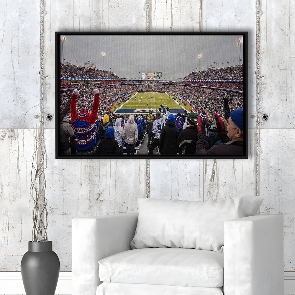 Bills Stadium in Orchard, Stadium Canvas, Sport Art, Framed Canvas Print Wall Art, Floating Frame