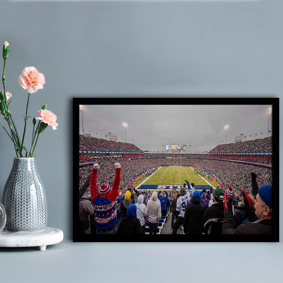 Bills Stadium in Orchard, Stadium Canvas, Sport Art, Gift for him, Framed Art Print Wall Decor, Picture Framed