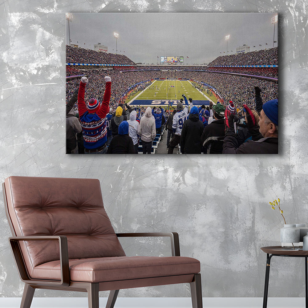 Bills Stadium in Orchard, Stadium Canvas, Sport Art, Gift for him, Man Cave Decor, Art Print, Canvas Print Wall Art