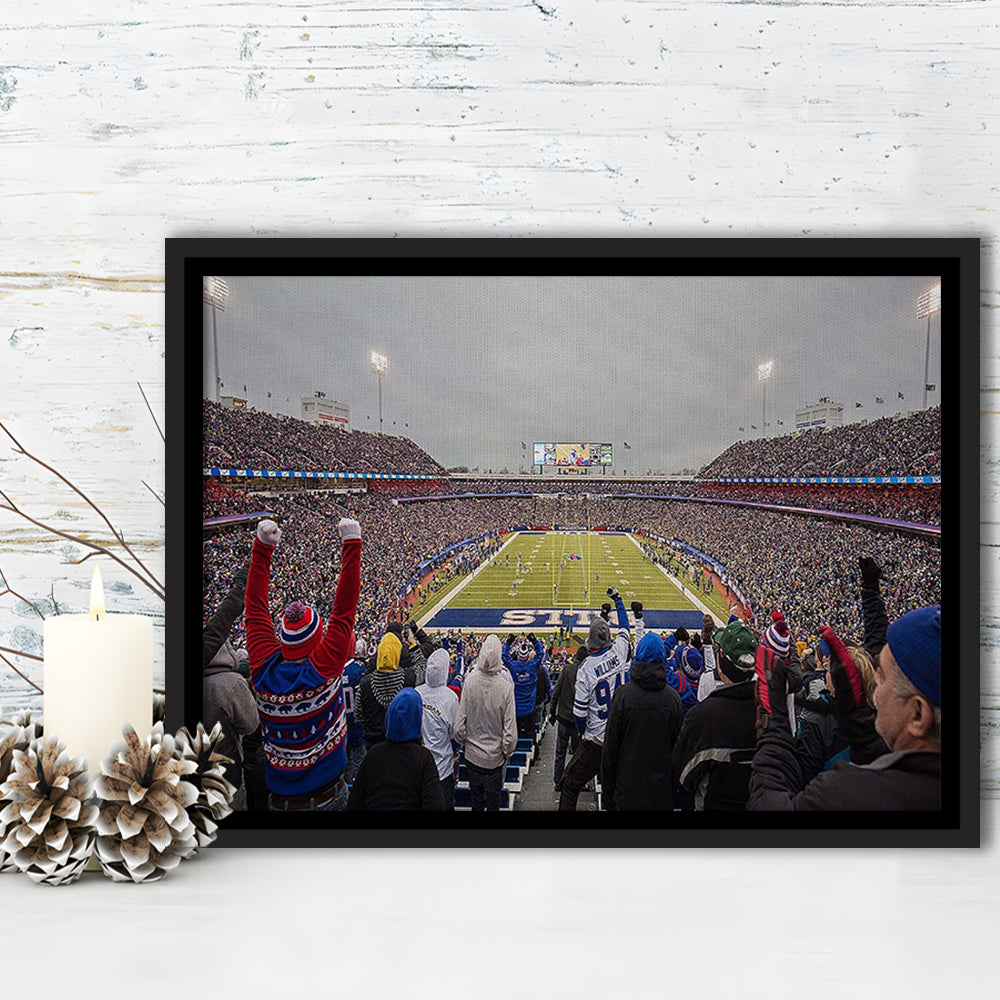 Bills Stadium in Orchard, Stadium Canvas, Sport Art, Framed Canvas Print Wall Art, Floating Frame