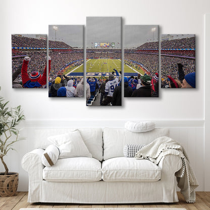 Bills Stadium in Orchard, Stadium Canvas, Sport Art, Gift for him, 5 Panel, Large Canvas, Canvas Print Wall Art
