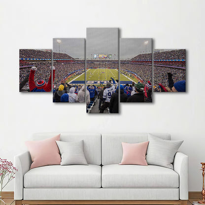 Bills Stadium in Orchard, Stadium Canvas, Sport Art, Gift for him, 5 Panel, Large Canvas, Canvas Print Wall Art