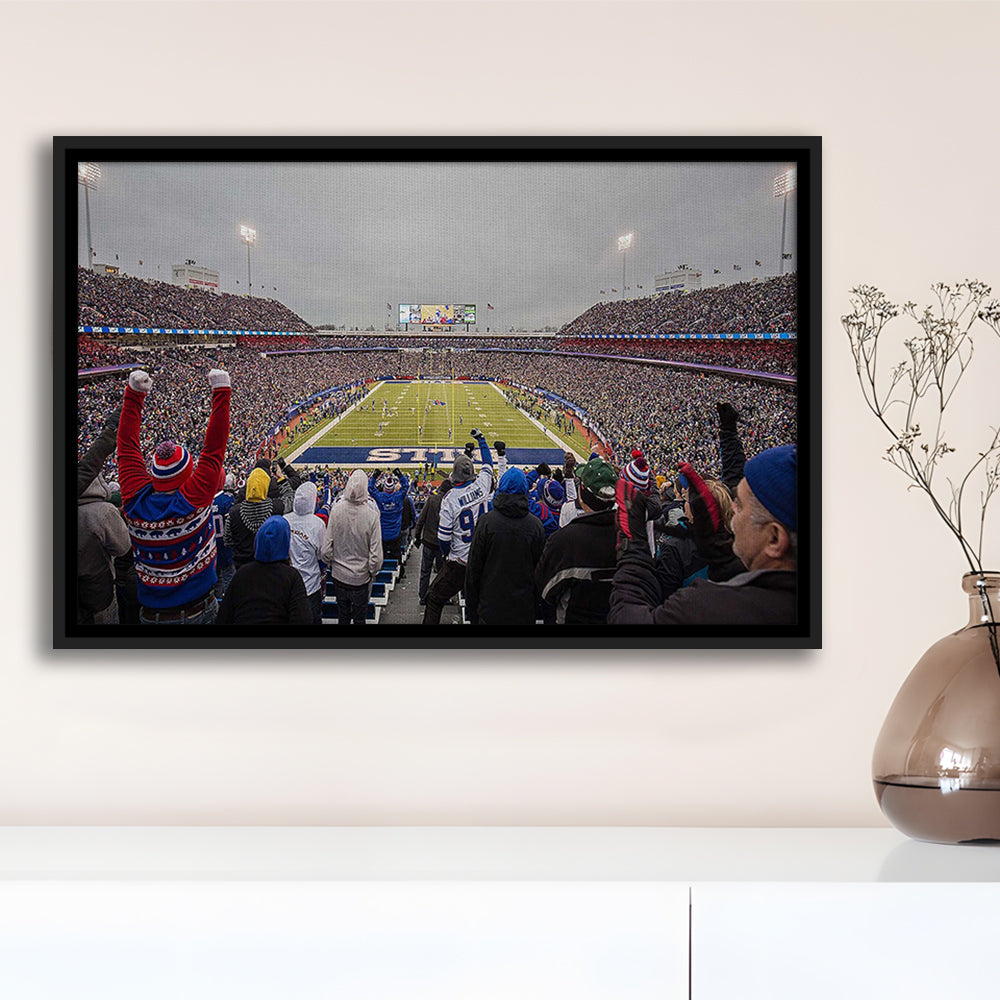 Bills Stadium in Orchard, Stadium Canvas, Sport Art, Framed Canvas Print Wall Art, Floating Frame