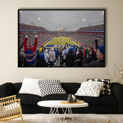 Bills Stadium in Orchard, Stadium Canvas, Sport Art, Framed Canvas Print Wall Art, Floating Frame