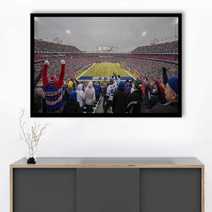 Bills Stadium in Orchard, Stadium Canvas, Sport Art, Gift for him, Framed Art Print Wall Decor, Picture Framed