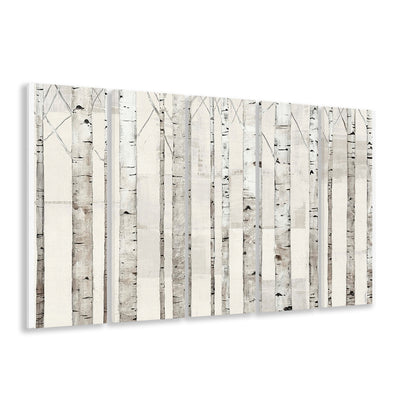 Birch Trees on White Wall Art, 5 Piece B Extra Large Cavas Print Wall Art Decor