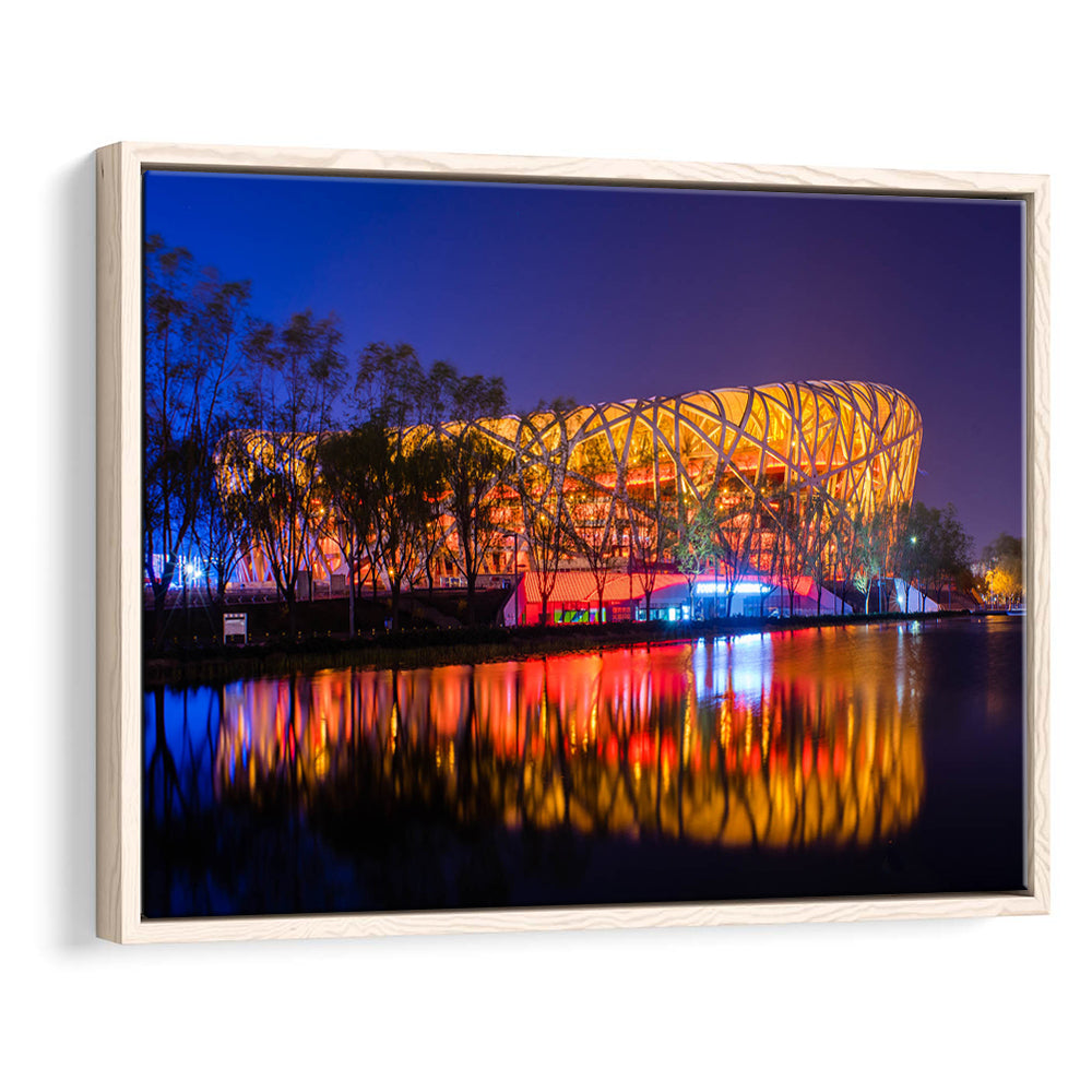 Bird's Nest Beijing Stadium, Stadium Canvas, Sport Art, Framed Canvas Print Wall Art, Floating Frame