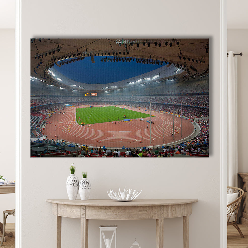 Bird's Nest Olympic Stadium, Stadium Canvas, Sport Art, Gift for him, Man Cave Decor, Art Print, Canvas Print Wall Art