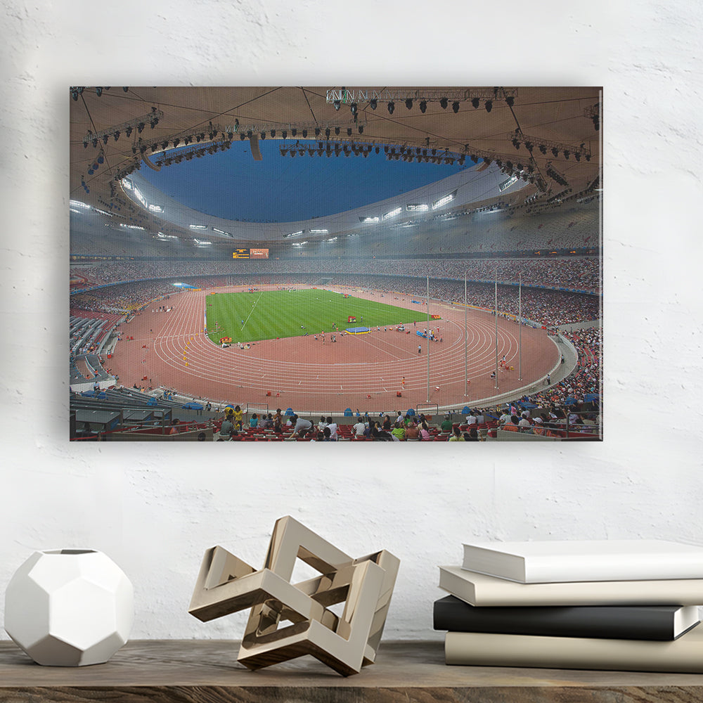 Bird's Nest Olympic Stadium, Stadium Canvas, Sport Art, Gift for him, Man Cave Decor, Art Print, Canvas Print Wall Art