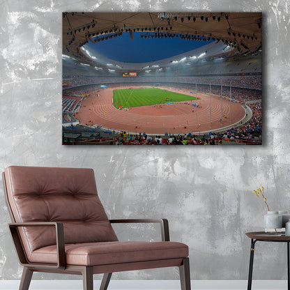Bird's Nest Olympic Stadium, Stadium Canvas, Sport Art, Gift for him, Man Cave Decor, Art Print, Canvas Print Wall Art