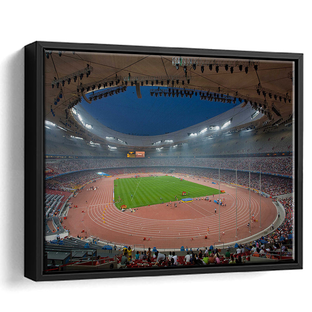 Bird's Nest Olympic Stadium, Stadium Canvas, Sport Art, Framed Canvas Print Wall Art, Floating Frame
