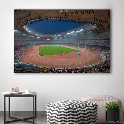 Bird's Nest Olympic Stadium, Stadium Canvas, Sport Art, Gift for him, Man Cave Decor, Art Print, Canvas Print Wall Art