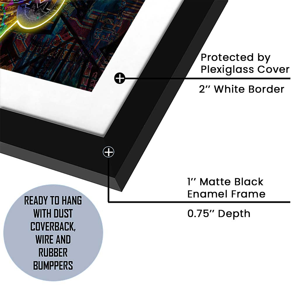 Bitcoin Flower Art Print, Framed Art Print Wall Decor, White Border, Framed Picture