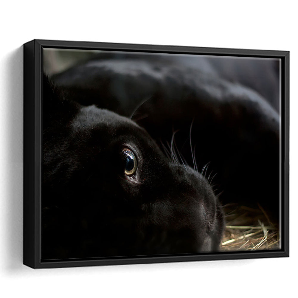 Black Panther Wall Art, Panther Canvas Wall Art, Panther Wall Decoration, Framed Cavas Print, Floating Frame
