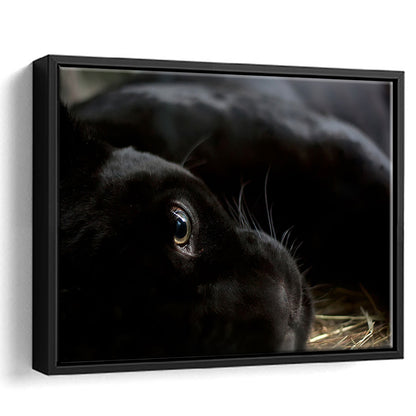 Black Panther Wall Art, Panther Canvas Wall Art, Panther Wall Decoration, Framed Cavas Print, Floating Frame