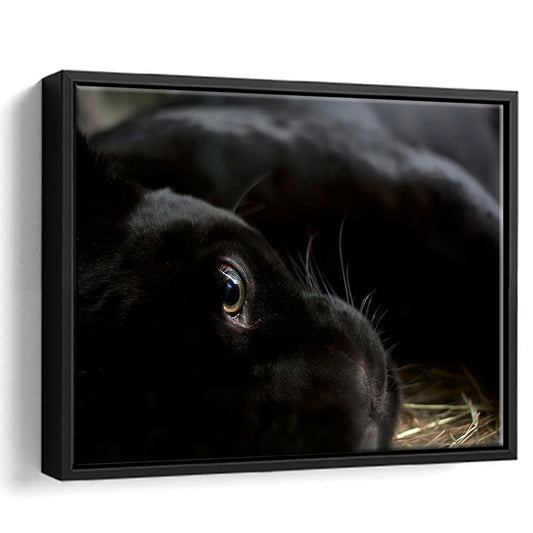 Black Panther Wall Art, Panther Canvas Wall Art, Panther Wall Decoration, Framed Cavas Print, Floating Frame