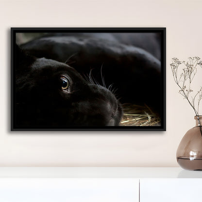 Black Panther Wall Art, Panther Canvas Wall Art, Panther Wall Decoration, Framed Cavas Print, Floating Frame