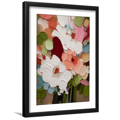 Bloomscape Painting Art, Wall Art Print, Framed Art Print, White Border