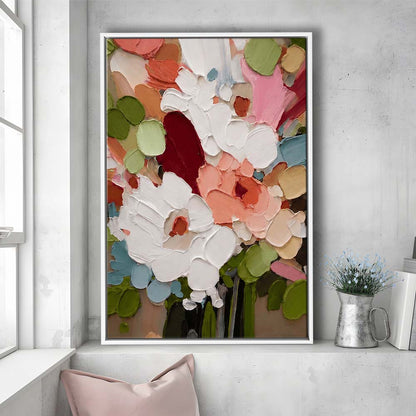 Bloomscape Painting Art, Wall Art Print, Framed Canvas Print, Floating Frame