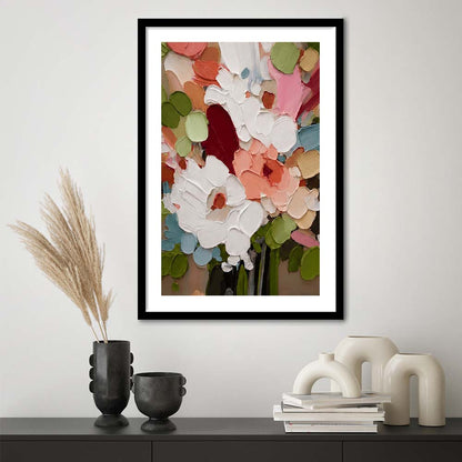 Bloomscape Painting Art, Wall Art Print, Framed Art Print, White Border