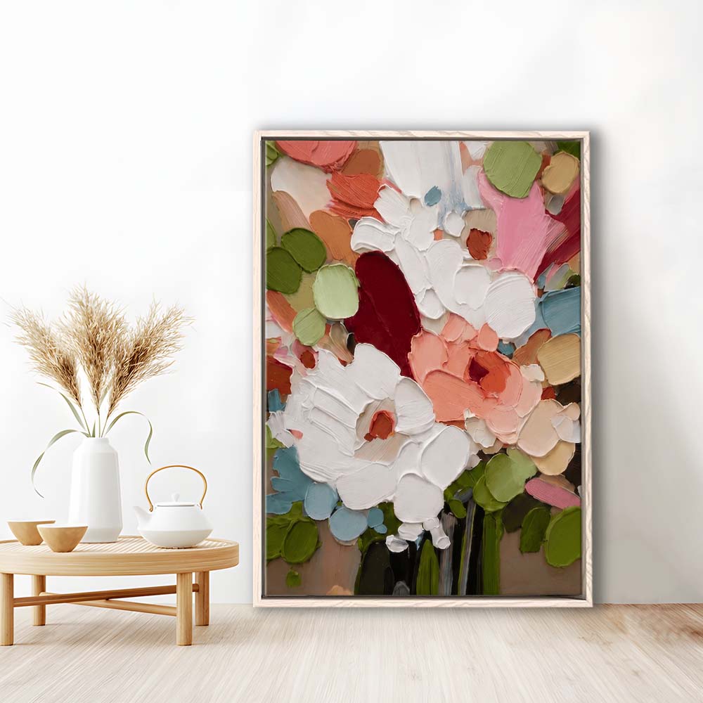 Bloomscape Painting Art, Wall Art Print, Framed Canvas Print, Floating Frame