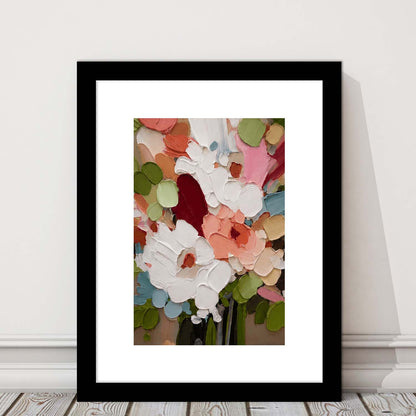 Bloomscape Painting Art, Wall Art Print, Framed Art Print, White Border