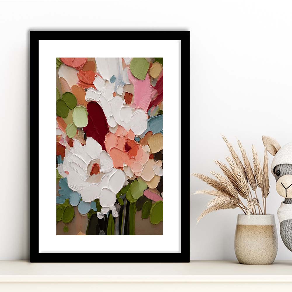 Bloomscape Painting Art, Wall Art Print, Framed Art Print, White Border
