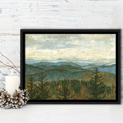 Blue Ridge View Ii Wall Art, Framed Cavas Print, Floating Frame
