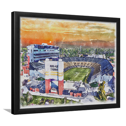 Boilermakers Stadium, Ross Ade Painting Stadium Watercolor, Sport Gift Art, Framed Art Print Wall Decor