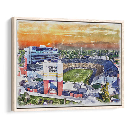 Boilermakers Stadium, Ross Ade Painting Stadium Watercolor, Sport Gift Art, Framed Canvas Print Wall Art