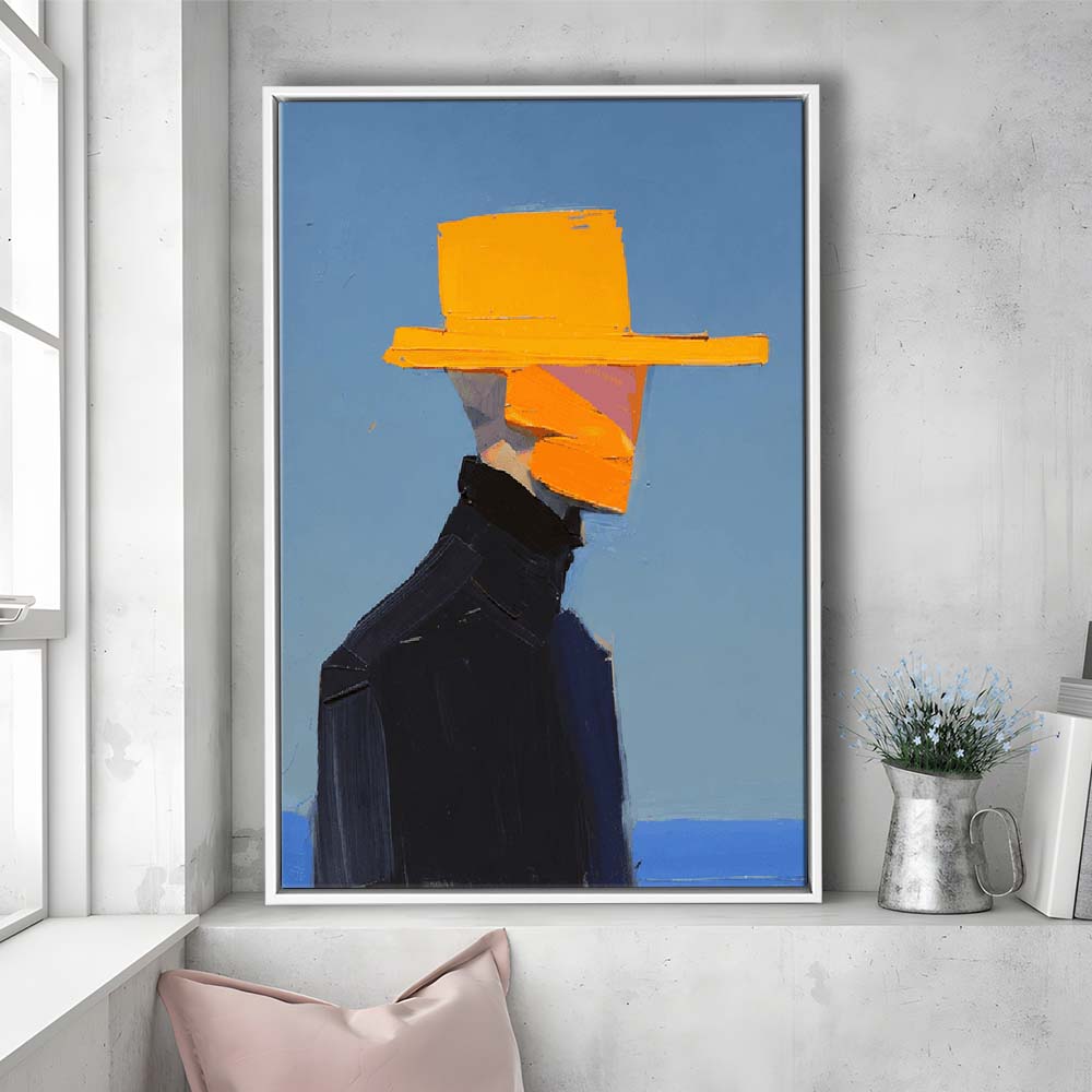 Bold Color Portrait Art  Modern Chic Wall Art Print, Framed Canvas Print, Floating Frame