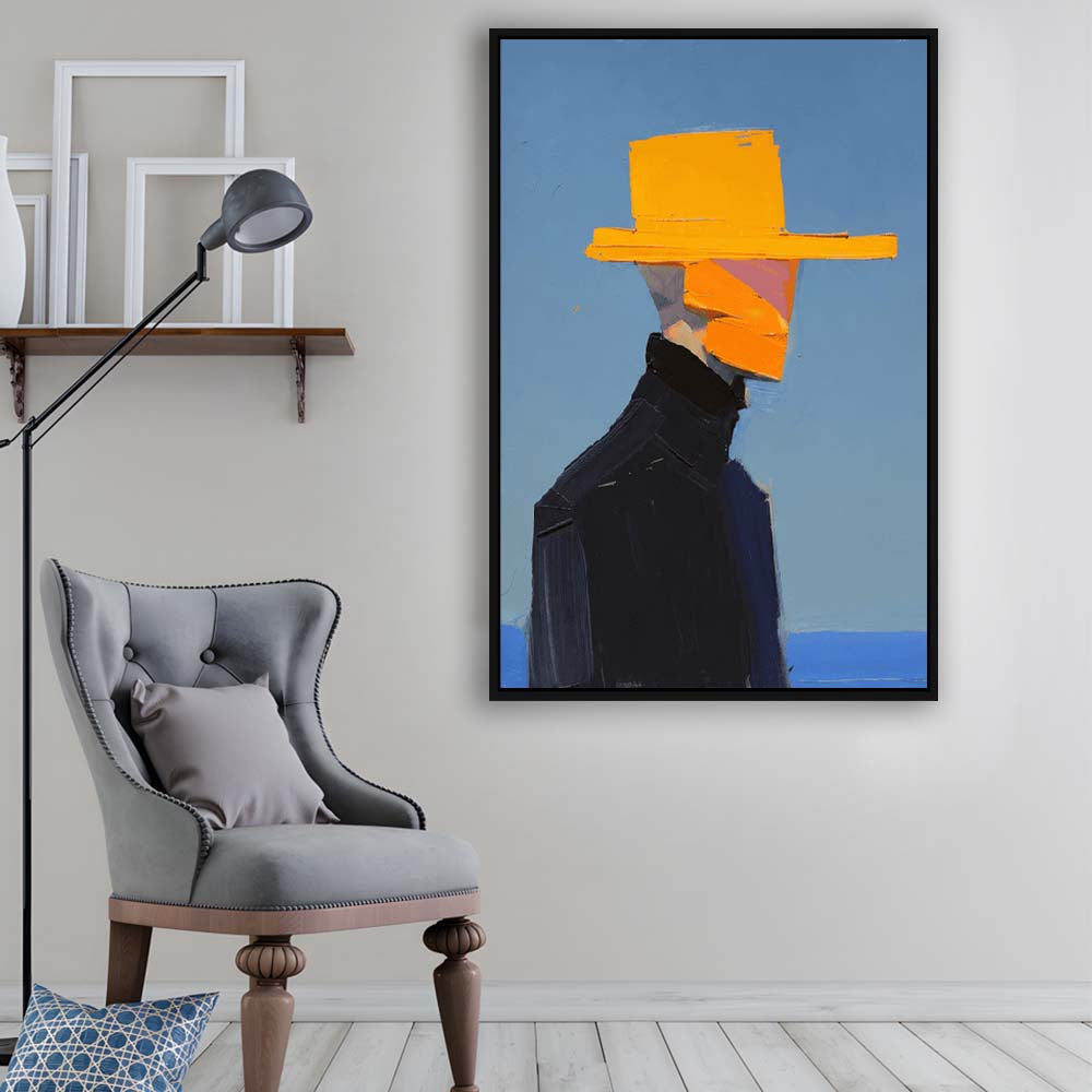 Bold Color Portrait Art  Modern Chic Wall Art Print, Framed Canvas Print, Floating Frame
