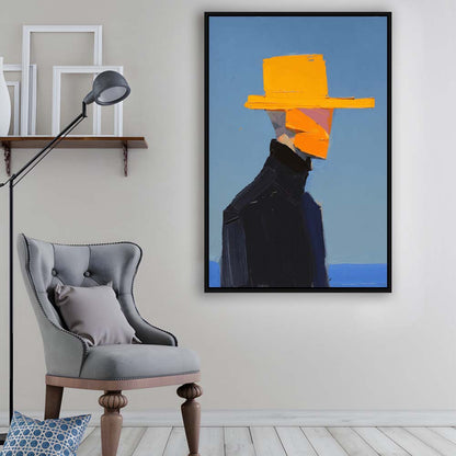Bold Color Portrait Art  Modern Chic Wall Art Print, Framed Canvas Print, Floating Frame