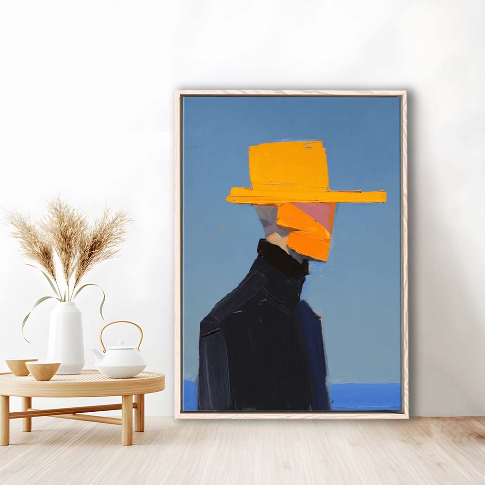 Bold Color Portrait Art  Modern Chic Wall Art Print, Framed Canvas Print, Floating Frame