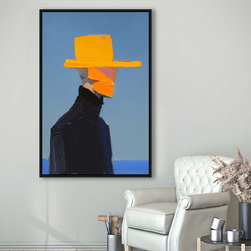 Bold Color Portrait Art  Modern Chic Wall Art Print, Framed Canvas Print, Floating Frame