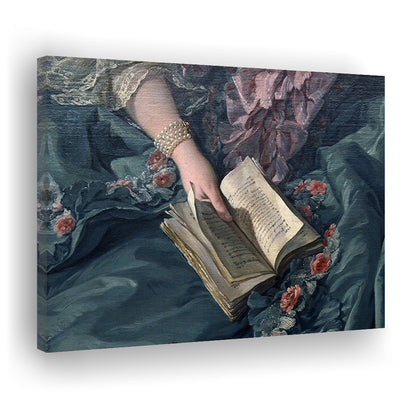 Book Reading Art Print, Altered Art, Bedroom Print, Pink Print Art, Canvas Print Wall Art Home Decor