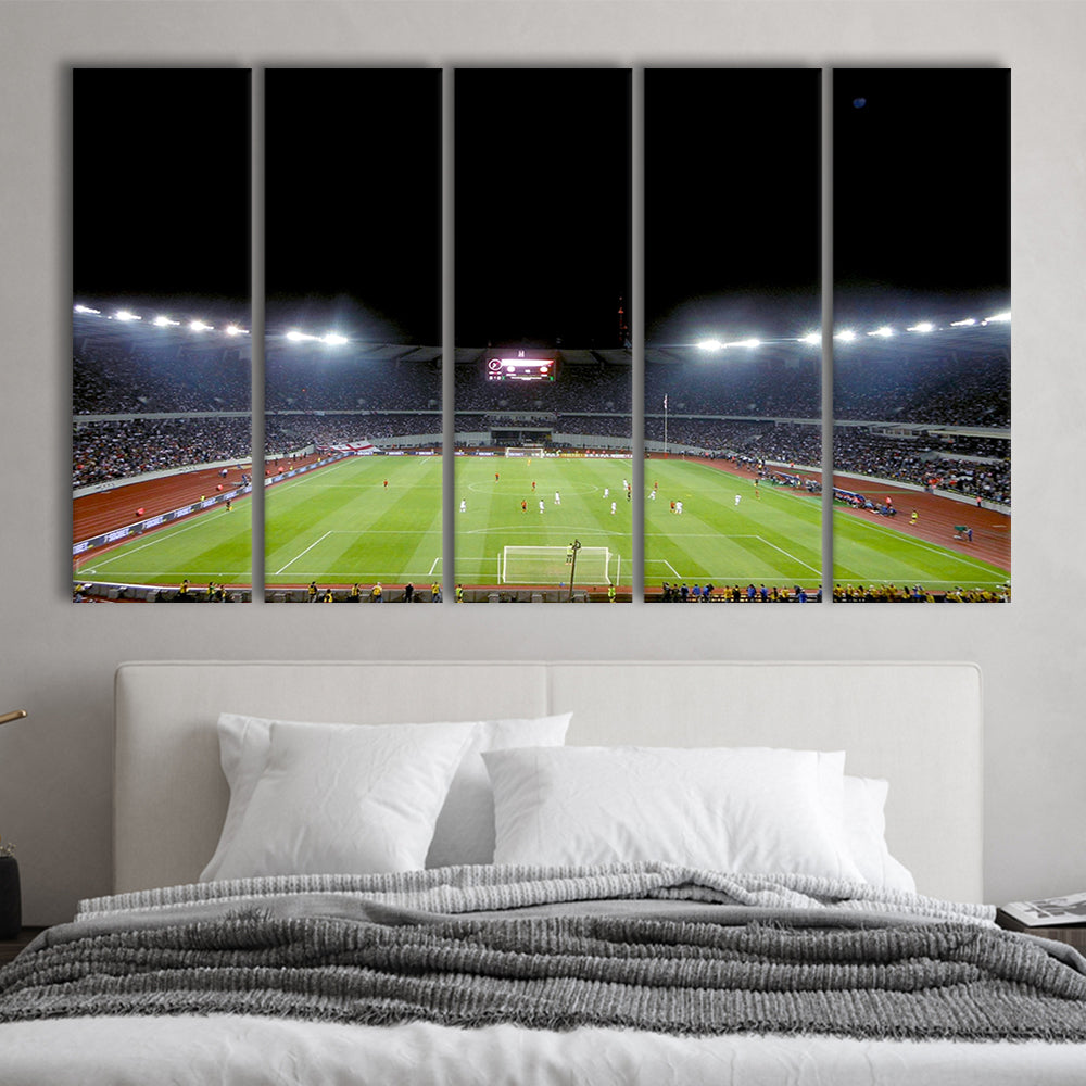Boris Paichadze Dinamo Arena, Stadium Canvas, Sport Art, 5 Panel B, Extra Large Canvas, Canvas Print Wall Art