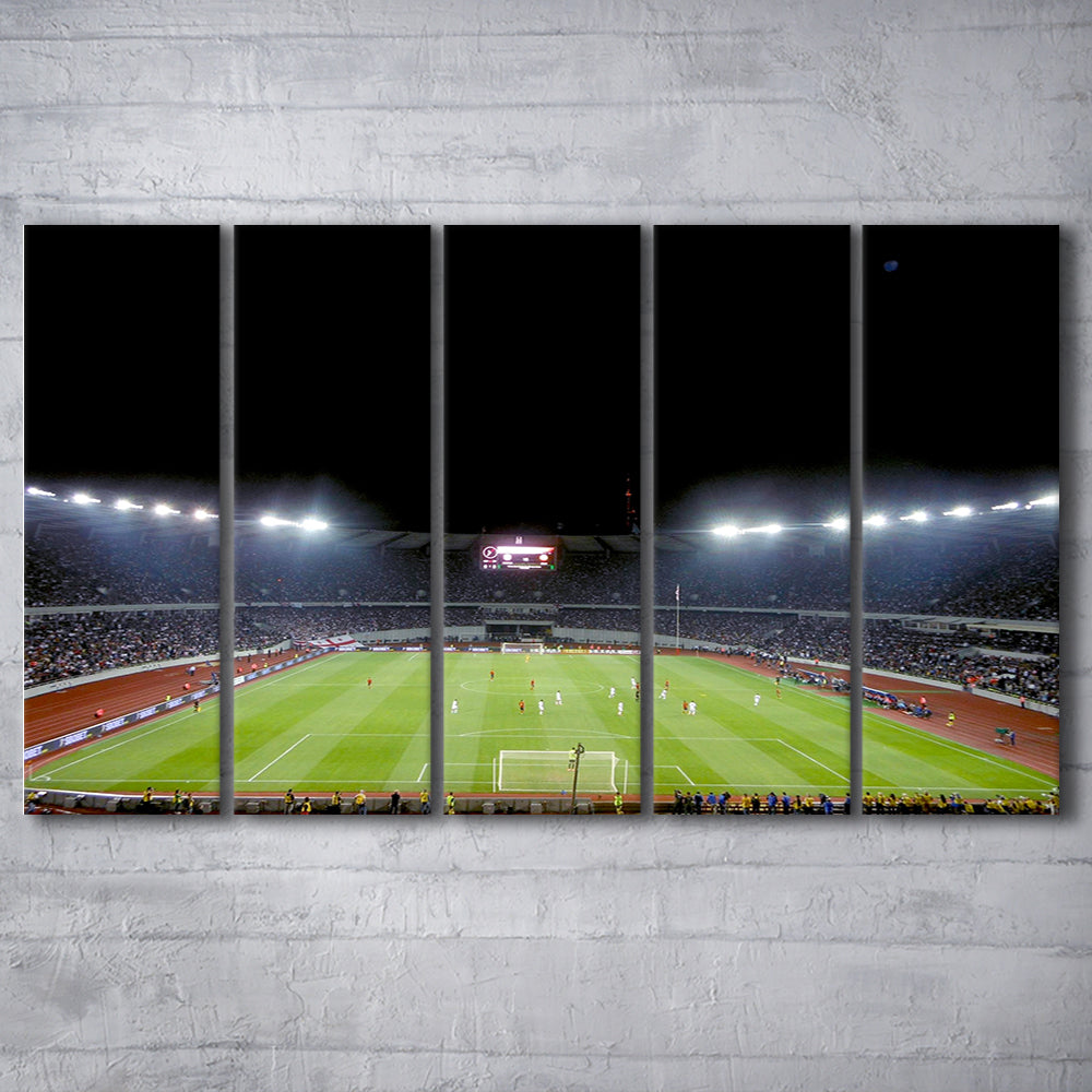 Boris Paichadze Dinamo Arena, Stadium Canvas, Sport Art, 5 Panel B, Extra Large Canvas, Canvas Print Wall Art