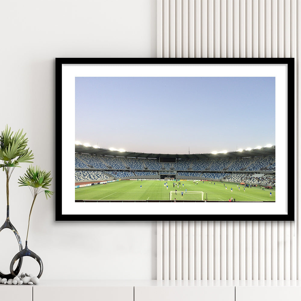 Boris Paichadze Dinamo, Stadium Canvas, Sport Art, Gift for him, White Border Framed Art Print Wall Decor