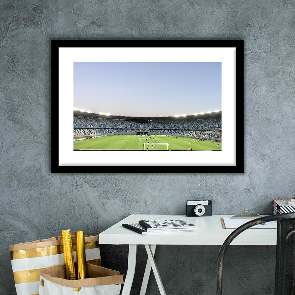 Boris Paichadze Dinamo, Stadium Canvas, Sport Art, Gift for him, White Border Framed Art Print Wall Decor