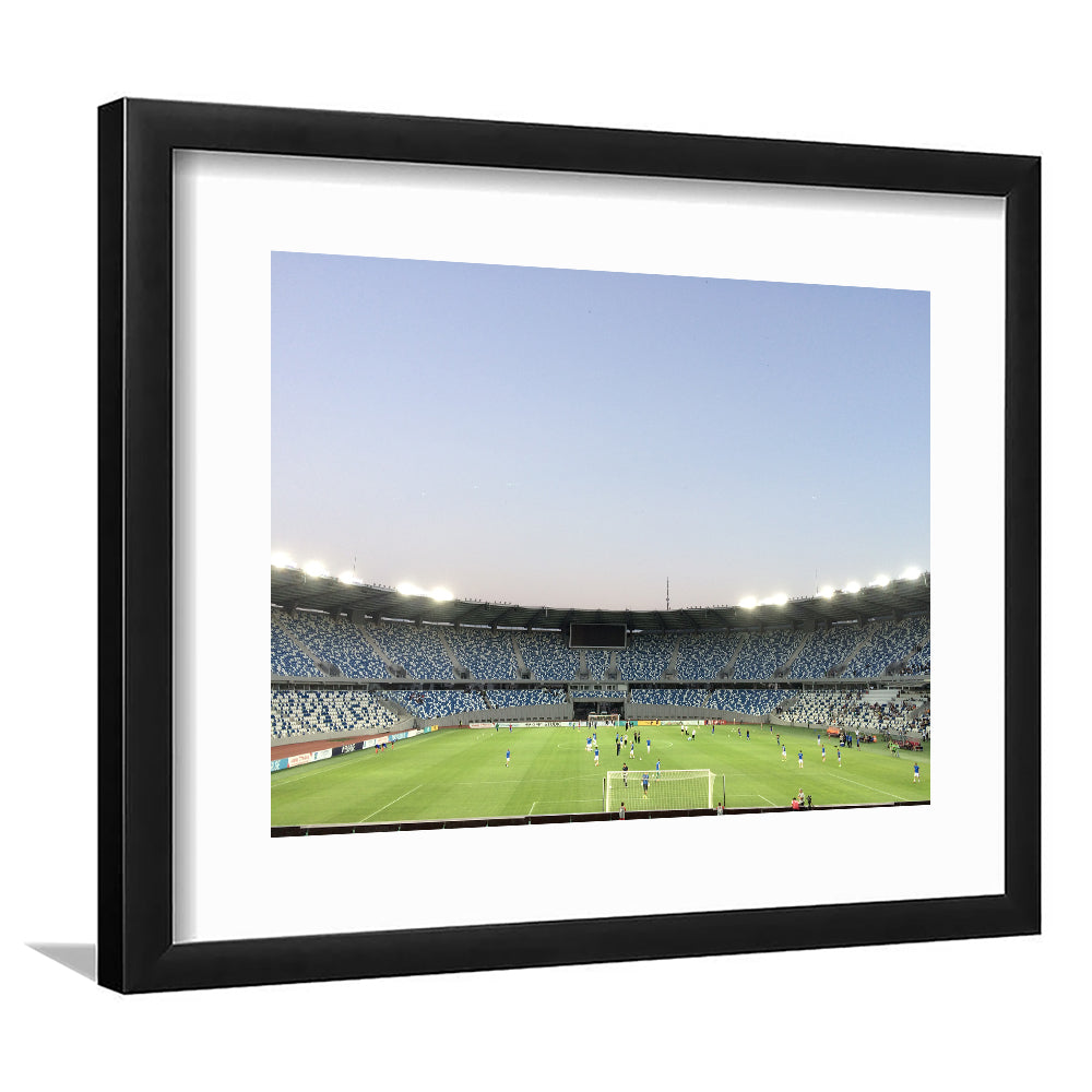 Boris Paichadze Dinamo, Stadium Canvas, Sport Art, Gift for him, White Border Framed Art Print Wall Decor